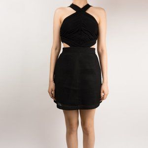 TopShop Black Cutouts Mini Dress